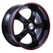 mecxtreme3 one piece wheel in Full Glossy Black without Stainless Steel Lip