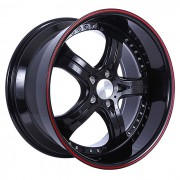 mecxtreme3 one piece wheel in Full Glossy Black without Stainless Steel Lip