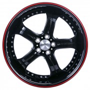 mecxtreme3 one piece wheel in Full Glossy Black without Stainless Steel Lip