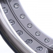 mecxtreme3 one piece wheel in Satin with Stainless Steel Lip