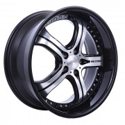 mecxtreme3 one piece wheel in Satin Double Black without Stainless Steel Lip