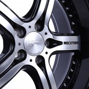 mecxtreme3 one piece wheel in Satin Double Black without Stainless Steel Lip