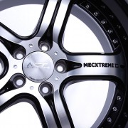 mecxtreme3 one piece wheel in Satin Double Black without Stainless Steel Lip