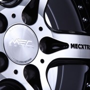 mecxtreme3 one piece wheel in Satin Double Black without Stainless Steel Lip