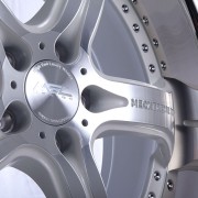 mecxtreme3 one piece wheel in Satin White with Stainless Steel Lip