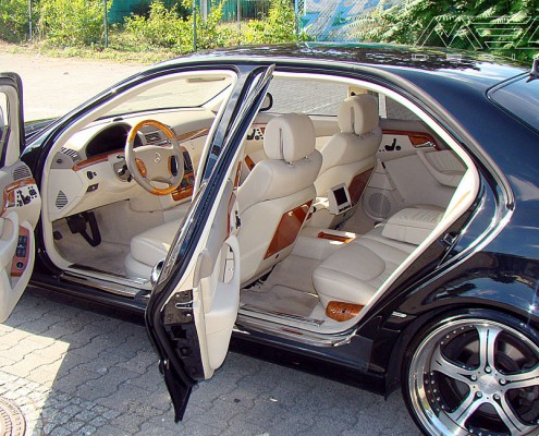 W220 V220 S-Class Mercedes Tuning AMG Interior Carbon Leather