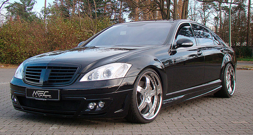 W221 V221 S-Klasse Mercedes Tuning AMG Bodykit Felgen Auspuff Spurverbreiterung Carbon