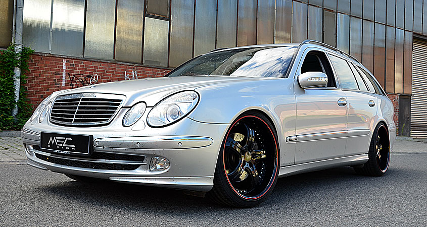 W211 S211 E-Klasse Mercedes Tuning AMG Bodykit Felgen Auspuff Spurverbreiterung Carbon