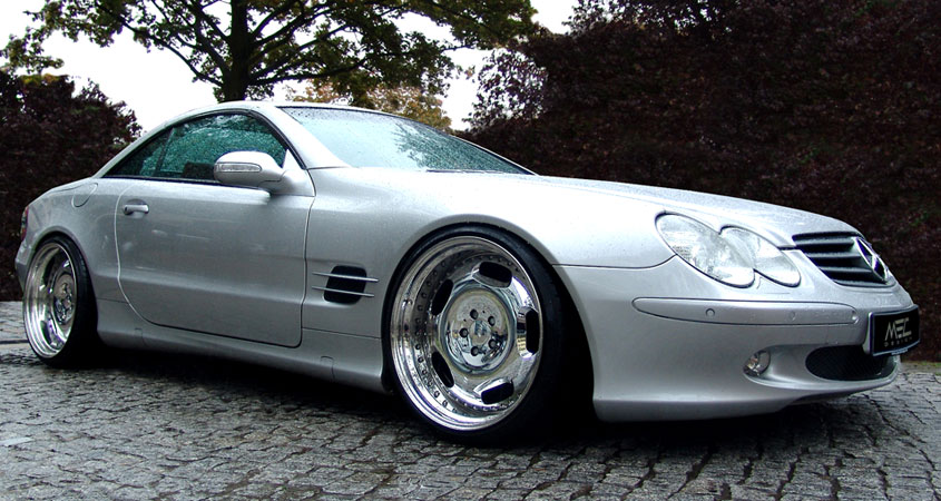 R230 SL Roadster Mercedes Tuning AMG Bodykit Felgen Auspuff Spurverbreiterung Carbon