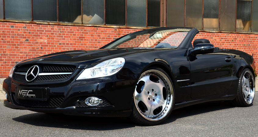 R230 SL Roadster Mercedes Tuning AMG Bodykit Felgen Auspuff Spurverbreiterung Carbon