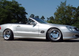 R230 SL Roadster Mercedes Tuning AMG Bodykit Felgen Auspuff Spurverbreiterung Carbon