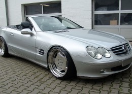 R230 SL Roadster Mercedes Tuning AMG Bodykit Felgen Auspuff Spurverbreiterung Carbon