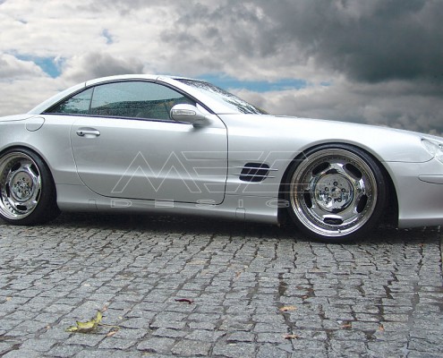 R230 SL Roadster Mercedes Tuning AMG Bodykit Felgen Auspuff Spurverbreiterung Carbon