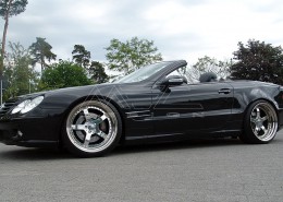 R230 SL Roadster Mercedes Tuning AMG Bodykit Felgen Auspuff Spurverbreiterung Carbon