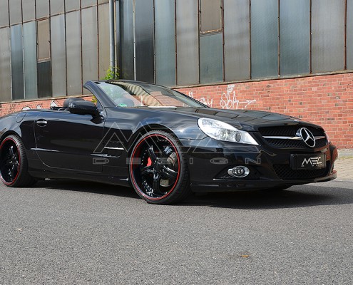 R230 SL Roadster Mercedes Tuning AMG Bodykit Felgen Auspuff Spurverbreiterung Carbon