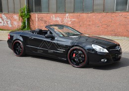 R230 SL Roadster Mercedes Tuning AMG Bodykit Felgen Auspuff Spurverbreiterung Carbon