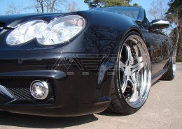 R230 SL Roadster Mercedes Tuning AMG Bodykit Felgen Auspuff Spurverbreiterung Carbon