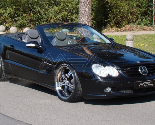SL500 with one piece 9+10,5 with 245+285 spacers 30+25mm