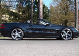 SL500 with one piece 9+10,5 with 245+285 spacers 30+25mm