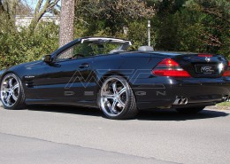 SL500 with one piece 9+10,5 with 245+285 spacers 30+25mm