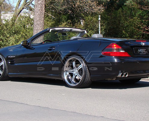 SL500 with one piece 9+10,5 with 245+285 spacers 30+25mm