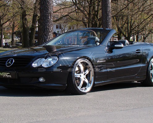 SL500 with one piece 9+10,5 with 245+285 spacers 30+25mm