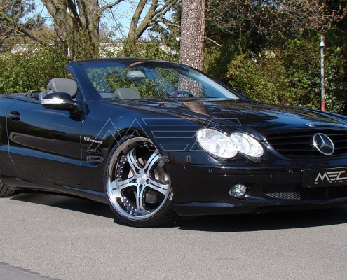SL500 with one piece 9+10,5 with 245+285 spacers 30+25mm