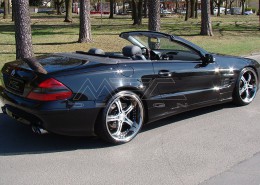 SL500 with one piece 9+10,5 with 245+285 spacers 30+25mm