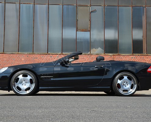 R230 SL Roadster Mercedes Tuning AMG Bodykit Felgen Auspuff Spurverbreiterung Carbon