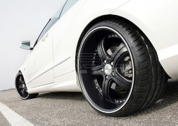 E350CDI with mecxtremeIII 1pc. Wheel Full Matt Black Edition and Exhaust
