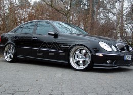 W211 S211 E-Klasse Mercedes Tuning AMG Bodykit Felgen Auspuff Spurverbreiterung Carbon
