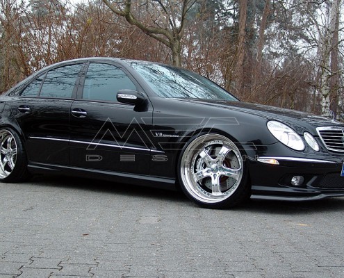 W211 S211 E-Klasse Mercedes Tuning AMG Bodykit Felgen Auspuff Spurverbreiterung Carbon