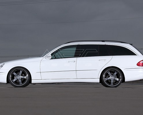 W211 S211 E-Klasse Mercedes Tuning AMG Bodykit Felgen Auspuff Spurverbreiterung Carbon