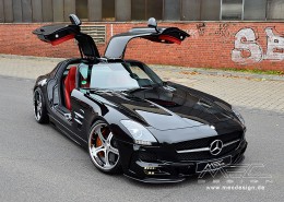 SLS R197 Mercedes Tuning AMG Bodykit Felgen Auspuff Spurverbreiterung Carbon