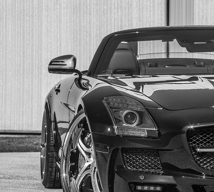 SLS R197 Mercedes Tuning AMG Bodykit Wheels Exhaust Spacer Carbon