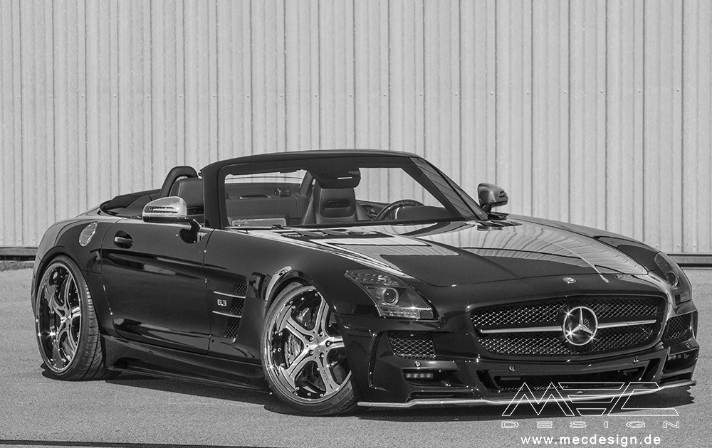 SLS R197 Mercedes Tuning AMG Bodykit Felgen Auspuff Spurverbreiterung Carbon
