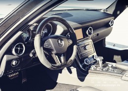 SLS R197 Mercedes Tuning AMG Interior Carbon Leder