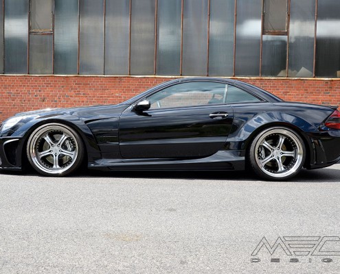 R230 SL Roadster Mercedes Tuning AMG Bodykit Felgen Auspuff Spurverbreiterung Carbon