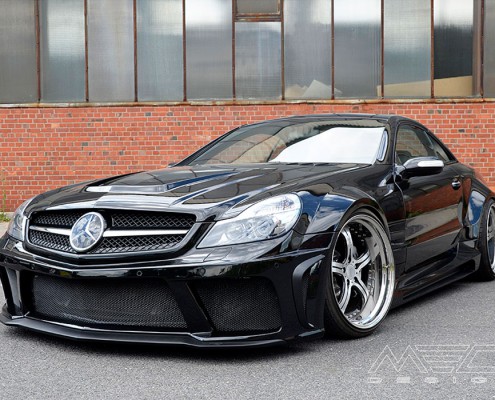 R230 SL Roadster Mercedes Tuning AMG Bodykit Felgen Auspuff Spurverbreiterung Carbon
