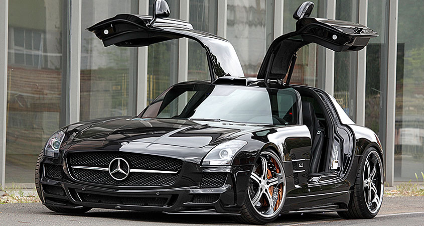 SLS C197 Mercedes Tuning AMG Bodykit Felgen Auspuff Spurverbreiterung Carbon