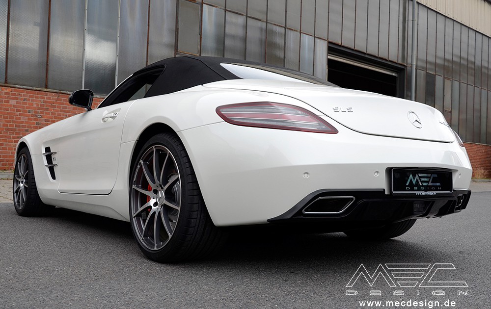 SLS R197 Mercedes Tuning AMG Bodykit Felgen Auspuff Spurverbreiterung Carbon