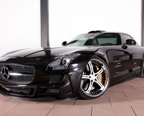SLS C197 Mercedes Tuning AMG Bodykit Felgen Auspuff Spurverbreiterung Carbon