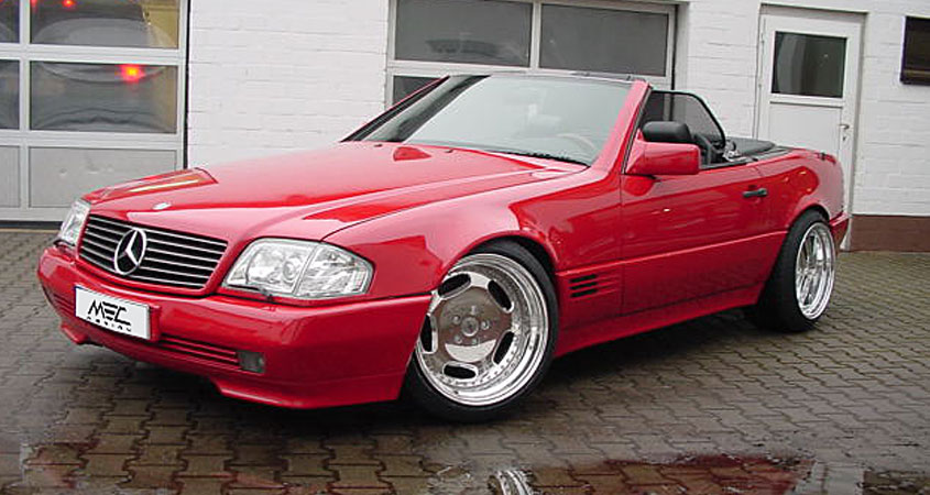 R129 SL Roadster Mercedes Tuning AMG Bodykit Felgen Auspuff Spurverbreiterung Carbon