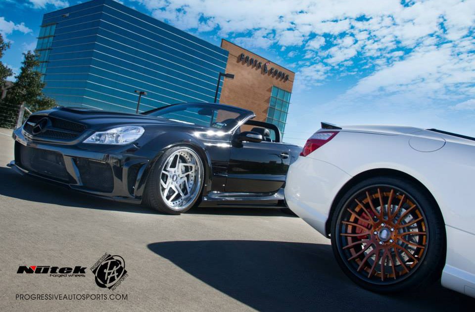 R230 SL Roadster Mercedes Tuning AMG Bodykit Felgen Auspuff Spurverbreiterung Carbon