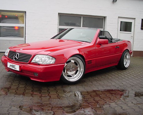 R129 SL Roadster Mercedes Tuning AMG Bodykit Felgen Auspuff Spurverbreiterung Carbon