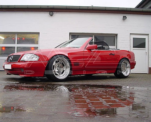 R129 SL Roadster Mercedes Tuning AMG Bodykit Felgen Auspuff Spurverbreiterung Carbon