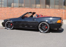 R129 SL Roadster Mercedes Tuning AMG Bodykit Felgen Auspuff Spurverbreiterung Carbon