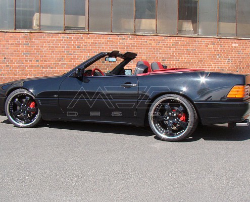 R129 SL Roadster Mercedes Tuning AMG Bodykit Felgen Auspuff Spurverbreiterung Carbon