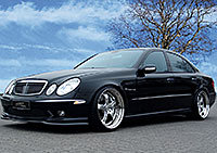 W211 S211 E-Klasse Mercedes Tuning AMG Bodykit Felgen Auspuff Spurverbreiterung Carbon