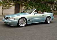 R129 SL Roadster Mercedes Tuning AMG Bodykit Felgen Auspuff Spurverbreiterung Carbon